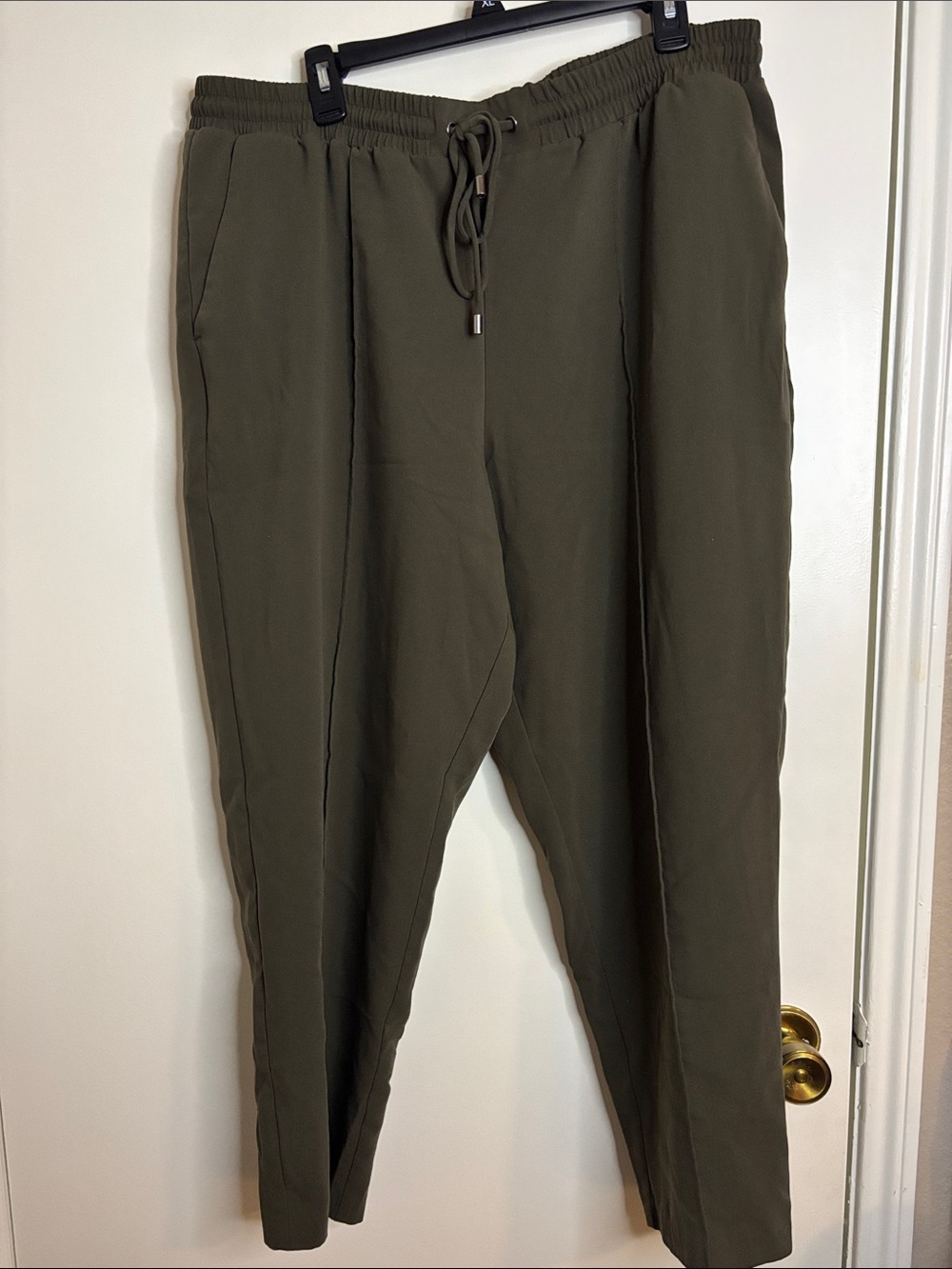 Nine West Olive Green Drawstring Joggers